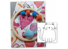 Stickdatei - Cute Doodle Cat 8 Appli